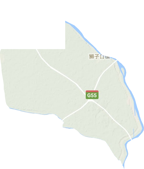 狮子口镇地形地图