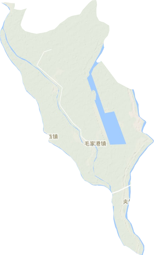 毛家港镇地形地图