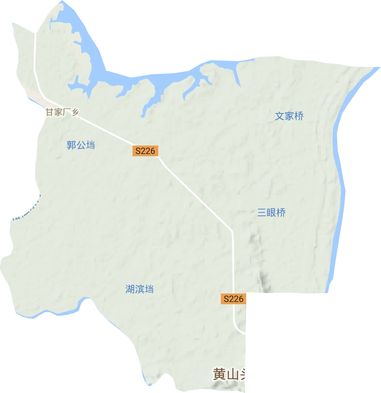 甘家厂乡地形地图