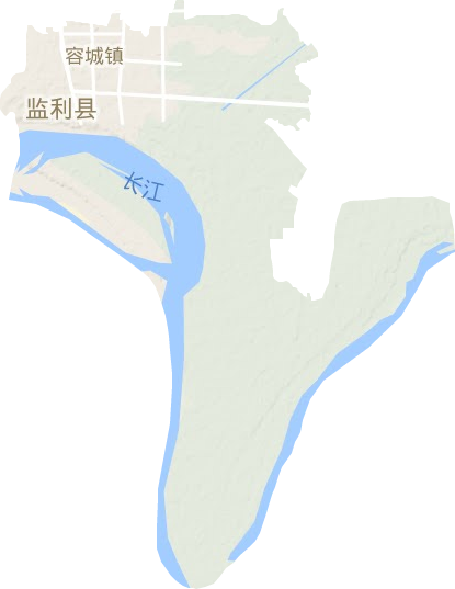 容城镇地形地图