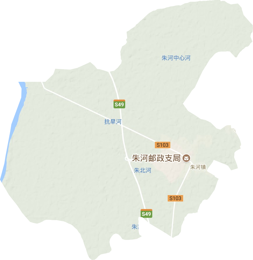 朱河镇地形地图