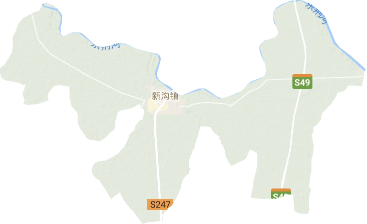 新沟镇地形地图