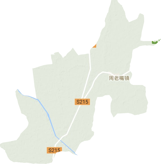 周老嘴镇地形地图