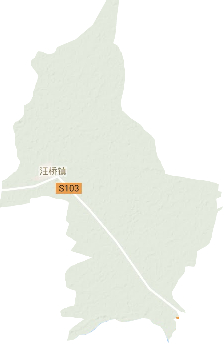 汪桥镇地形地图
