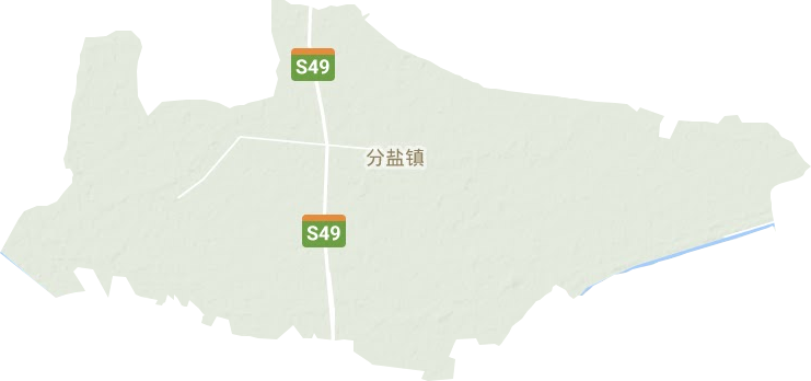 分盐镇地形地图