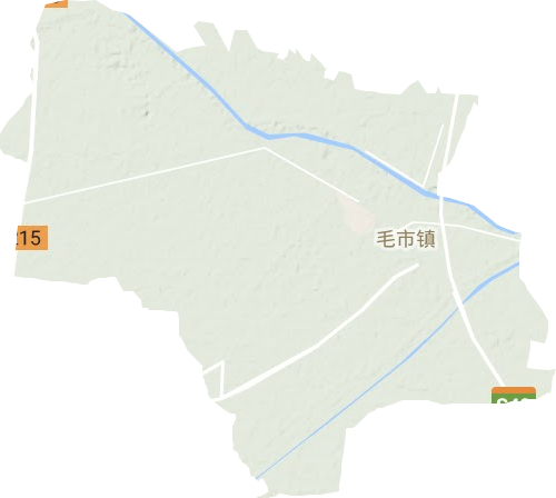 毛市镇地形地图