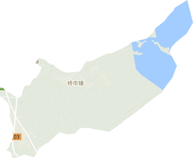 桥市镇地形地图