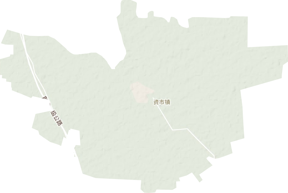 资市镇地形地图