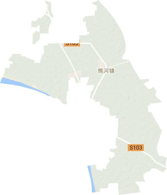 熊河镇地形地图
