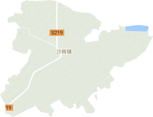 沙岗镇地形地图