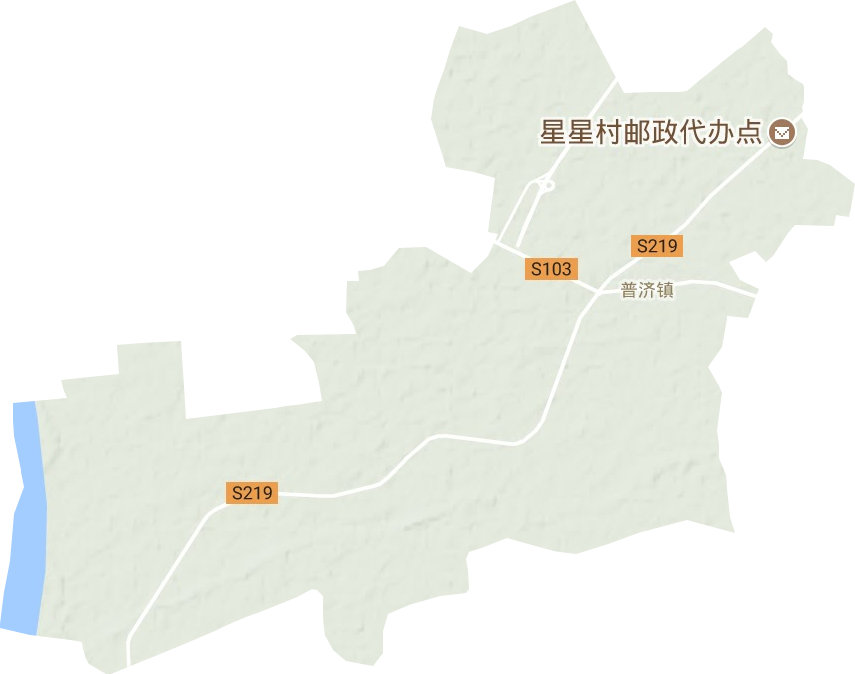 普济镇地形地图