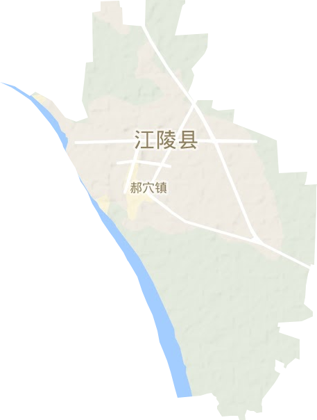 郝穴镇地形地图