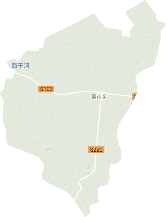 秦市乡地形地图