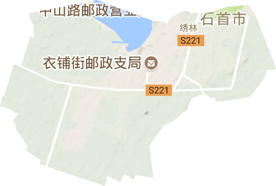 绣林街道地形地图