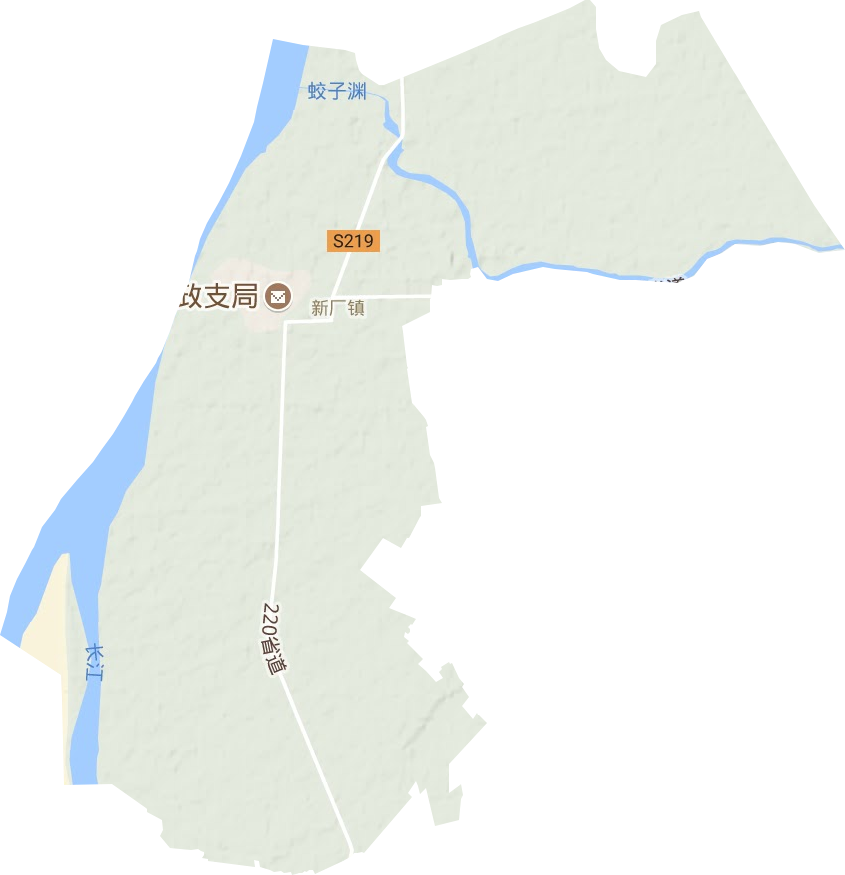 新厂镇地形地图