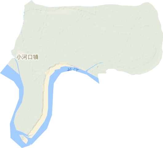 小河口镇地形地图