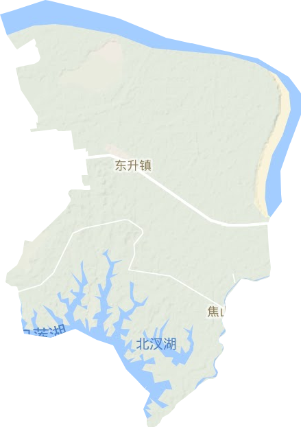 东升镇地形地图