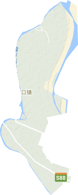 南口镇地形地图