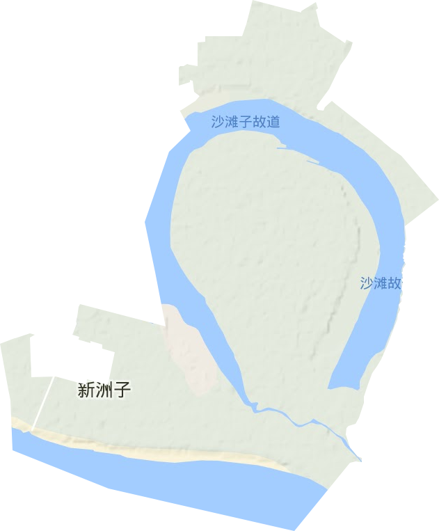 天鹅洲开发区地形地图