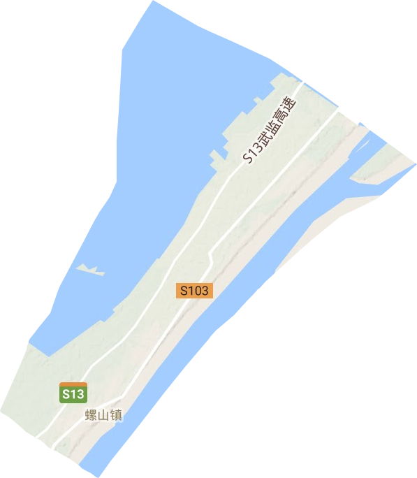 螺山镇地形地图