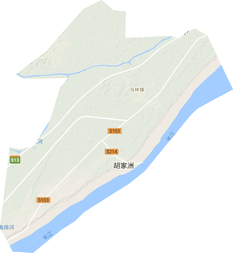 乌林镇地形地图