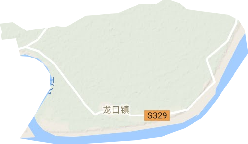 龙口镇地形地图