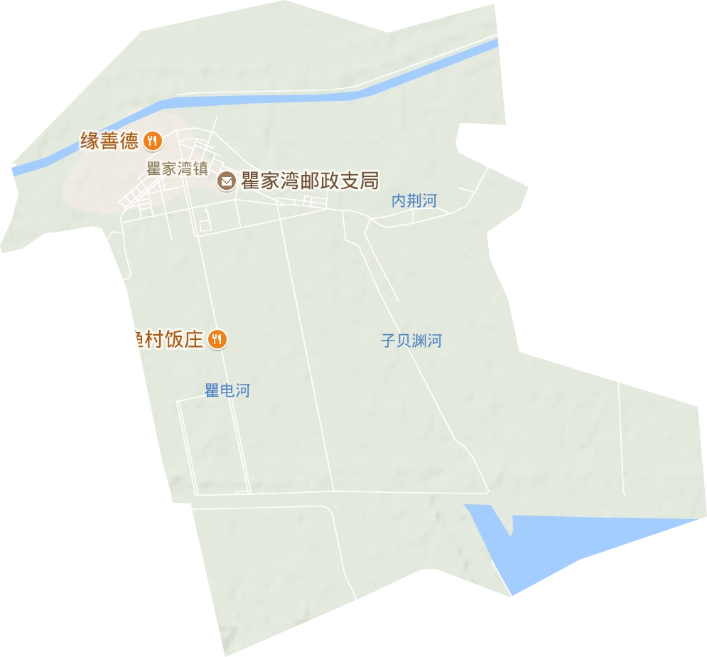瞿家湾镇地形地图