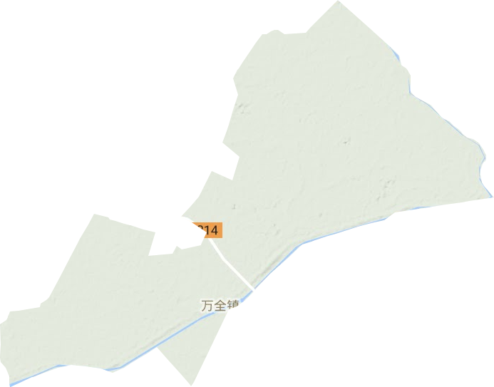 万全镇地形地图