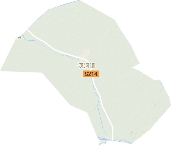 汊河镇地形地图