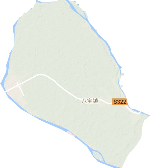 八宝镇地形地图