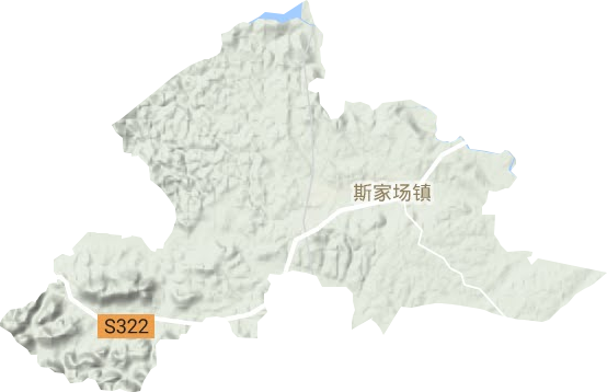 斯家场镇地形地图