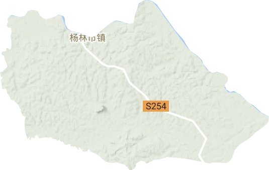 杨林市镇地形地图