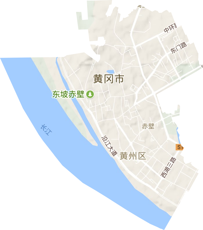 赤壁街道地形地图