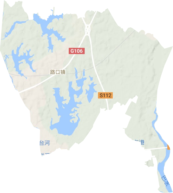 路口镇地形地图