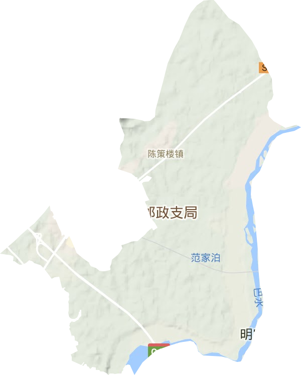 陈策楼镇地形地图