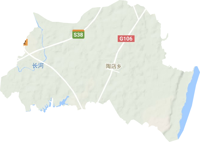 陶店乡地形地图