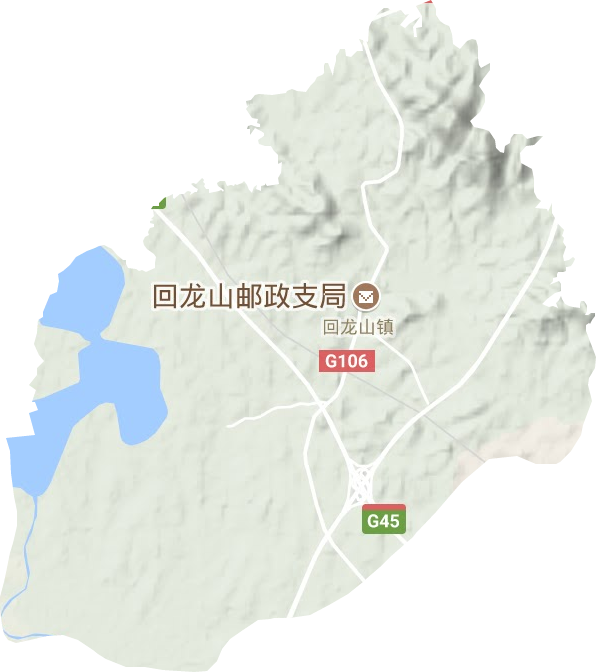 回龙山镇地形地图