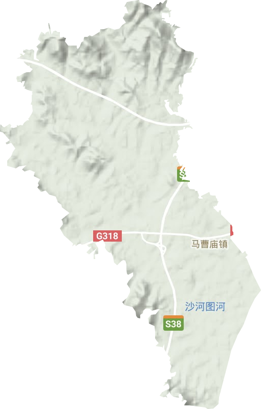 马曹庙镇地形地图
