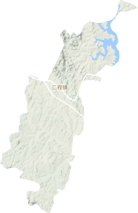 二程镇地形地图