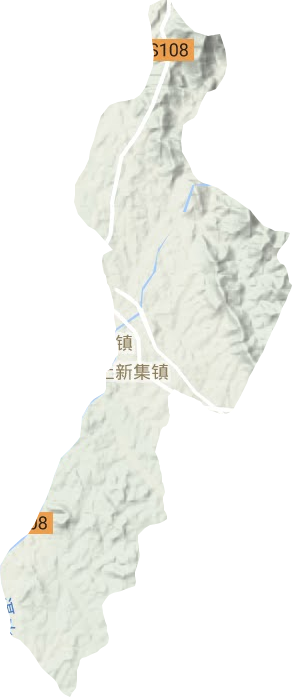 上新集镇地形地图