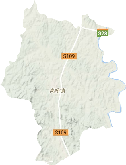 高桥镇地形地图