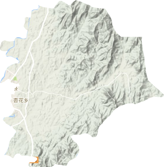 杏花乡地形地图