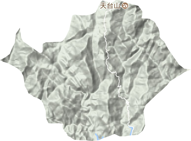 天台山旅游开发管理处地形地图