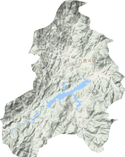 九资河镇地形地图