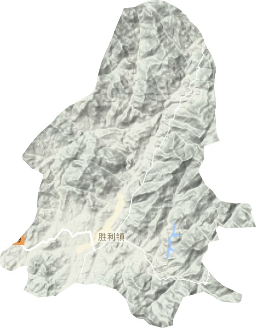胜利镇地形地图