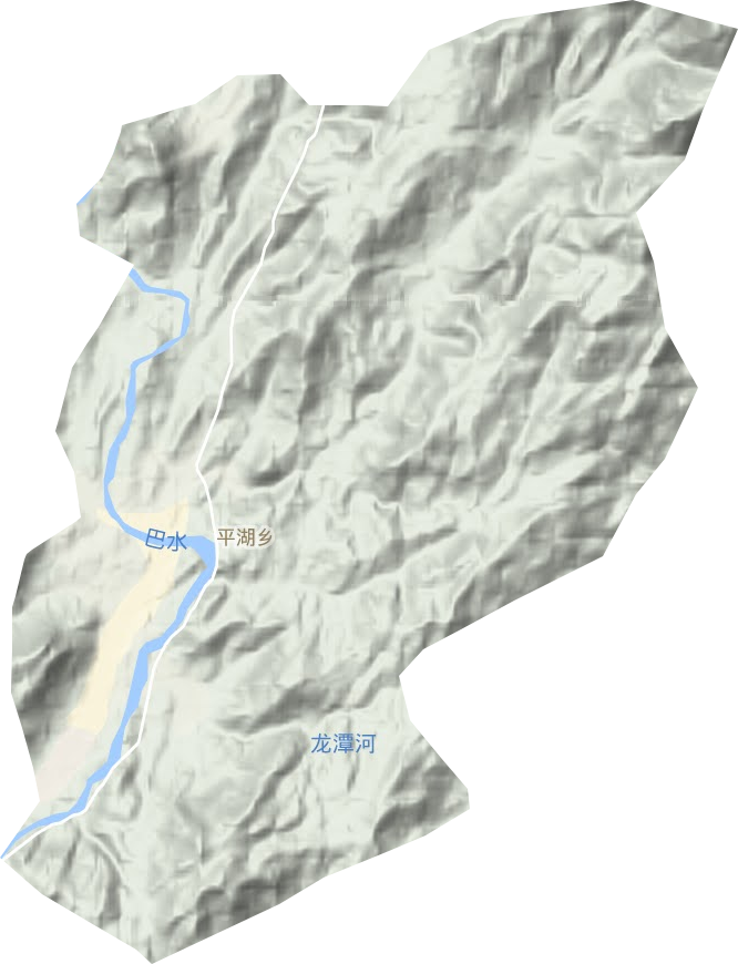 平湖乡地形地图