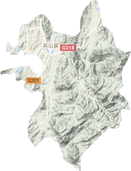 温泉镇地形地图