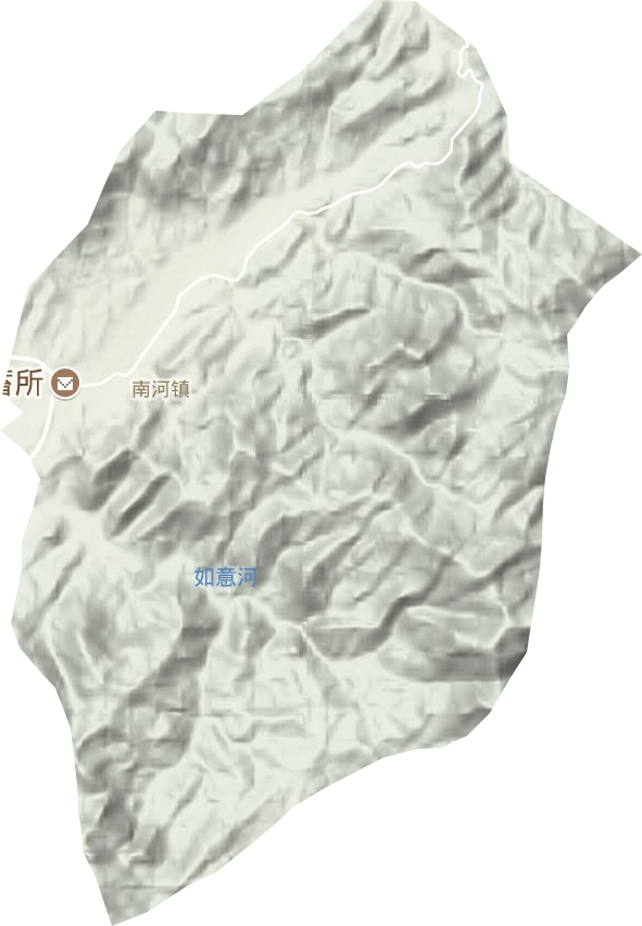 南河镇地形地图