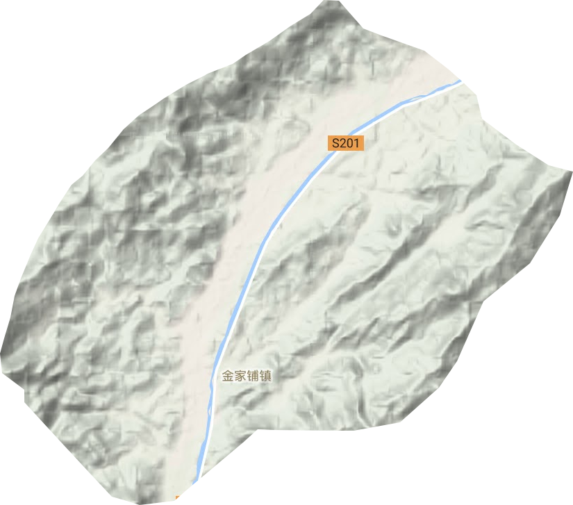 金家铺镇地形地图