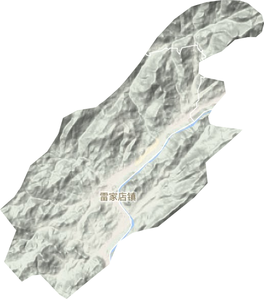 雷家店镇地形地图